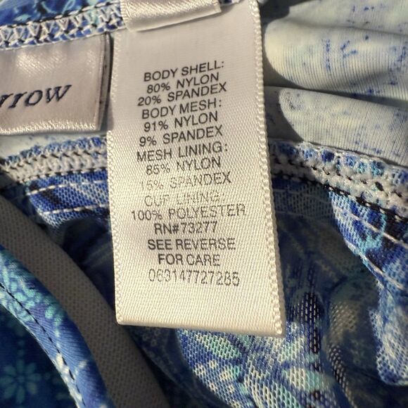 Croft And Barrow Tankini Swim Top 14 Blue White Cruise Beach Adjustable Strap - Picture 6 of 11